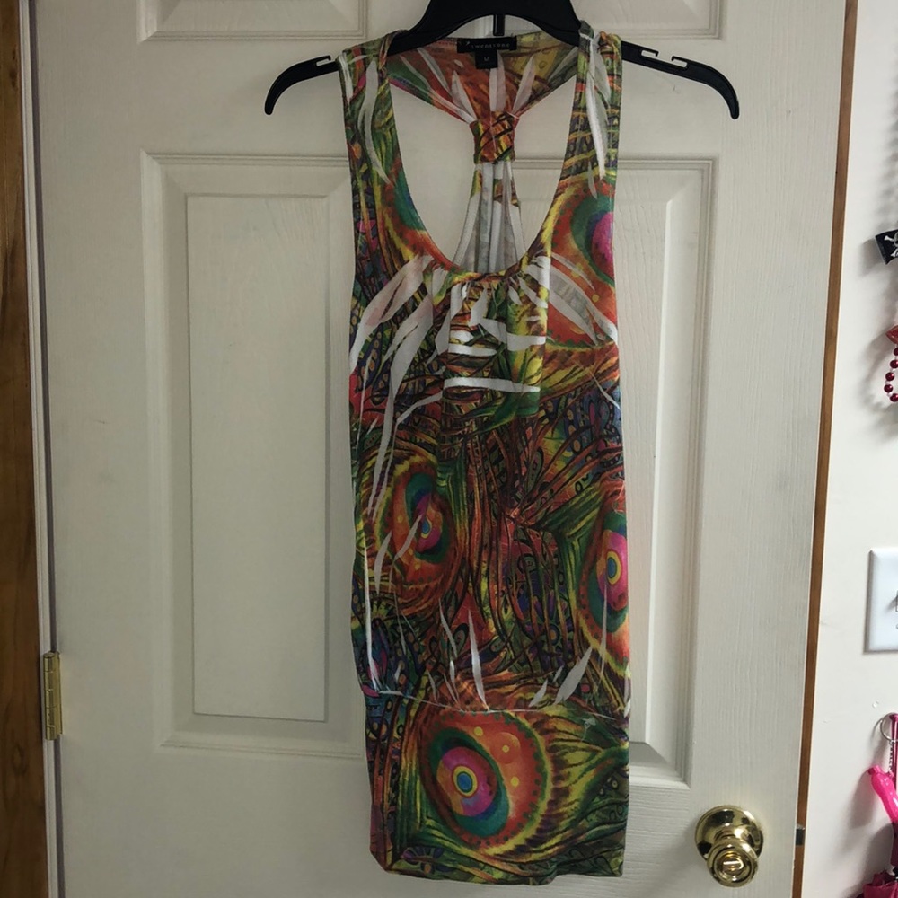 Colorful Peacock Inspired Top
